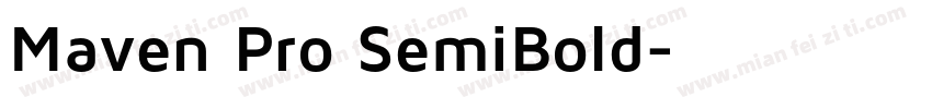 Maven Pro SemiBold字体转换